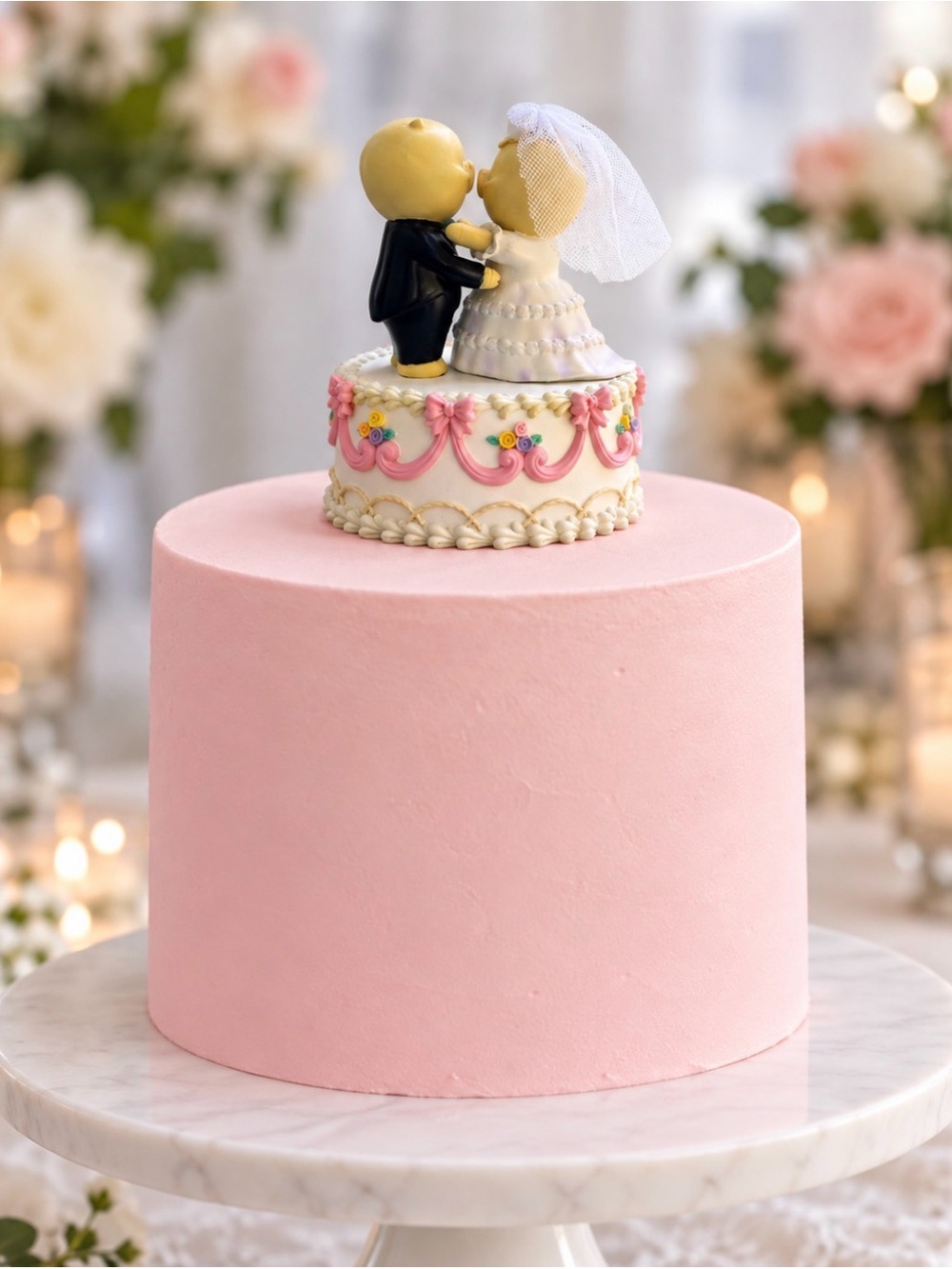 Music Box CLOSE TO HEART COLLECTIONS Cake Topper Bride and Groom Piggies